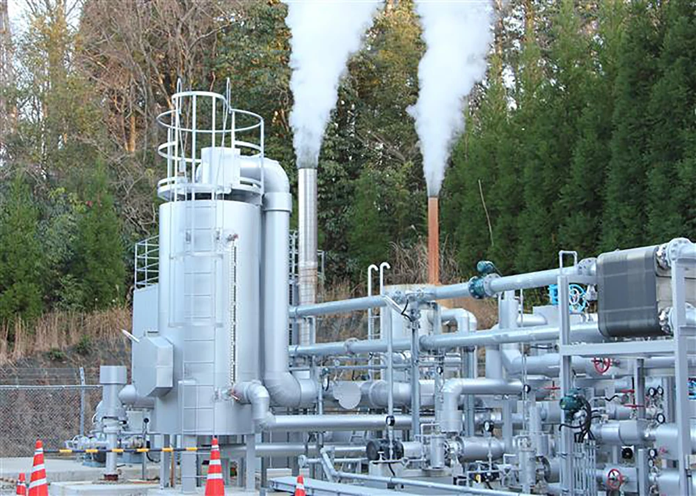 Nhà máy sản xuất khí hydro sạch từ địa nhiệt của Tập đoàn Obayashi ở tỉnh Oita