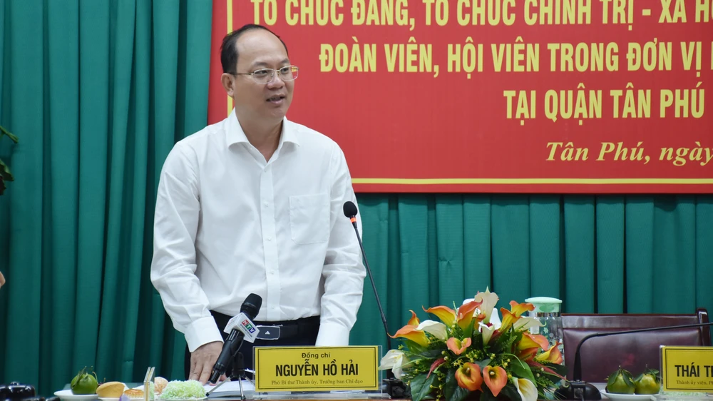 Đồng chí Nguyễn Hồ Hải phát biểu chỉ đạo tại hội nghị