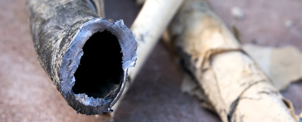 Đường ống chì bị ăn mòn, cũ kỹ có thể thải chì ra môi trường 