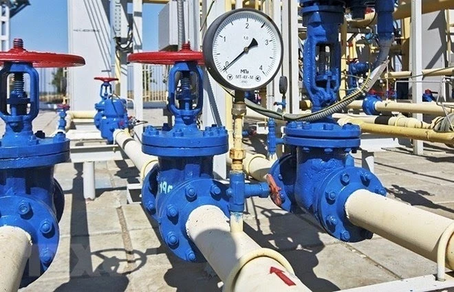 Hệ thống đường ống dẫn khí đốt của Tập đoàn Gazprom (Nga) sang châu Âu. Ảnh: EPA/TTXVN