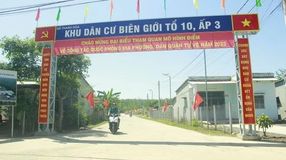 Một góc Khu dân cư liền kề chốt dân quân biên giới xã Thanh Hòa, huyện Bù Đốp