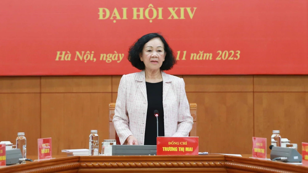 Thường trực Ban Bí thư Trương Thị Mai phát biểu chỉ đạo
