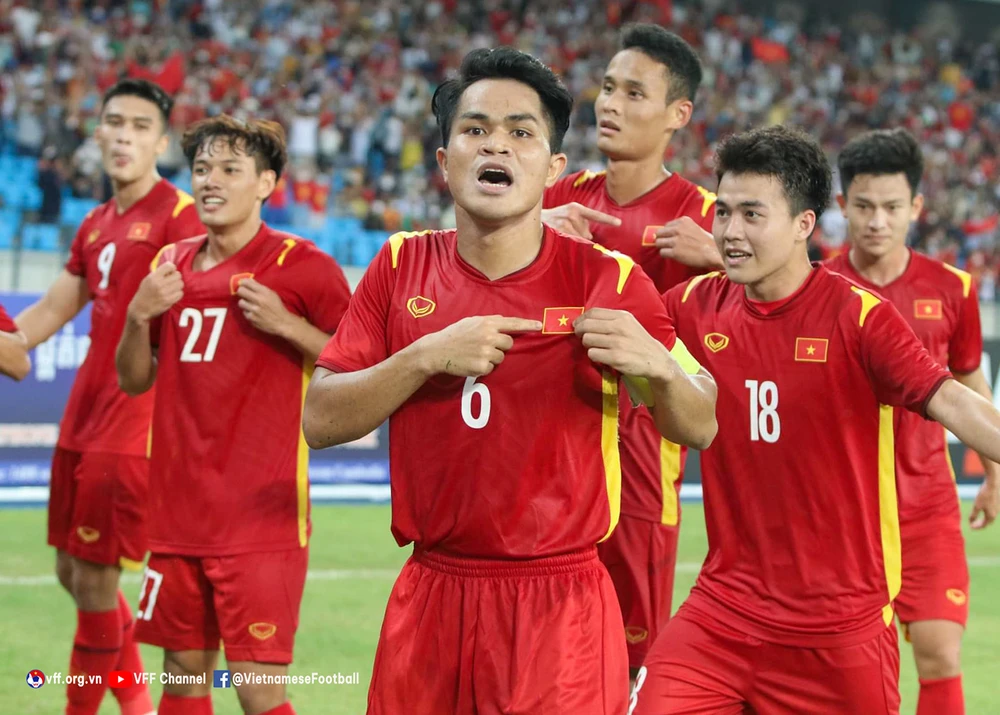 Các cầu thủ trẻ Việt Nam đã có màn trình diễn khá ấn tượng trong năm 2023. Ảnh: THANH QUỐC