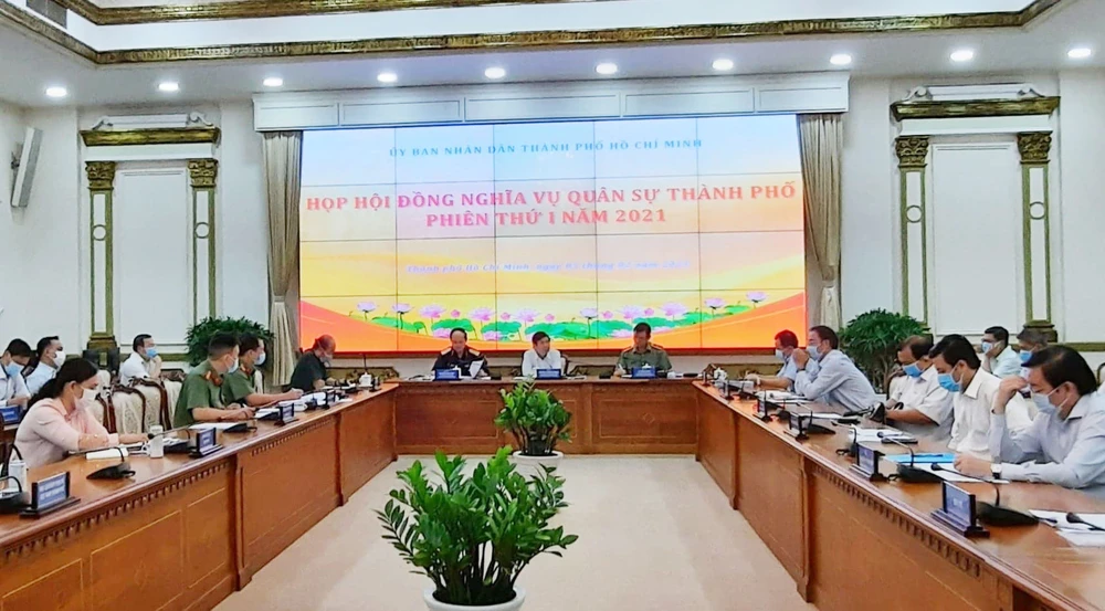 Phiên họp thứ nhất Hội đồng NVQS TPHCM dưới sự chủ trì của Chủ tịch UBND Nguyễn Thành Phong