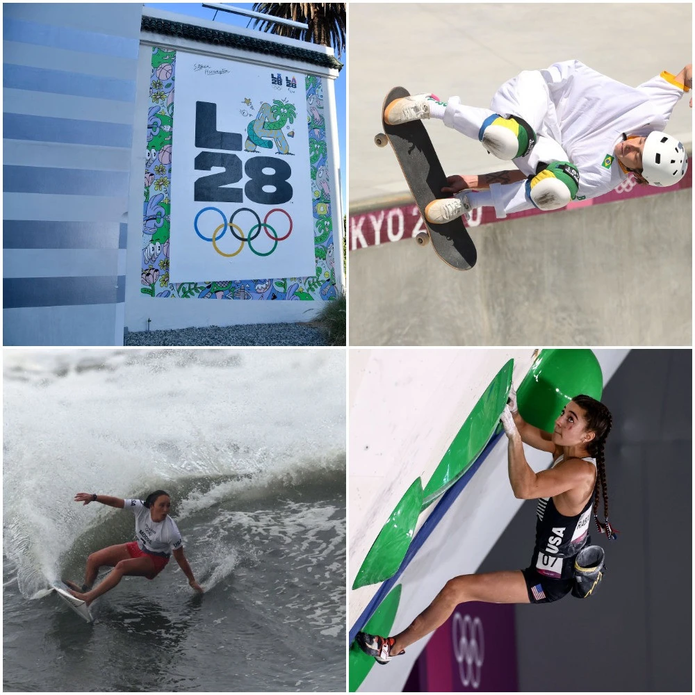 Trượt ván, lướt sóng và leo núi thể thao được đề xuất đưa vào chương trình thi đấu của Olympic Los Angeles 2028