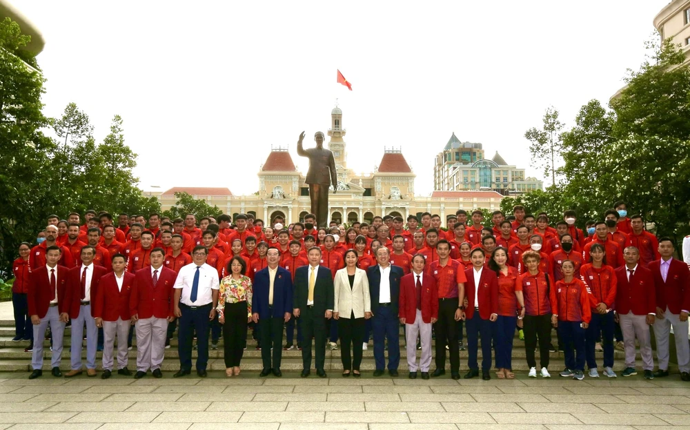 Các VĐV TPHCM góp sức vào đoàn thể thao Việt Nam tranh tài tại SEA Games. Ảnh: DŨNG PHƯƠNG