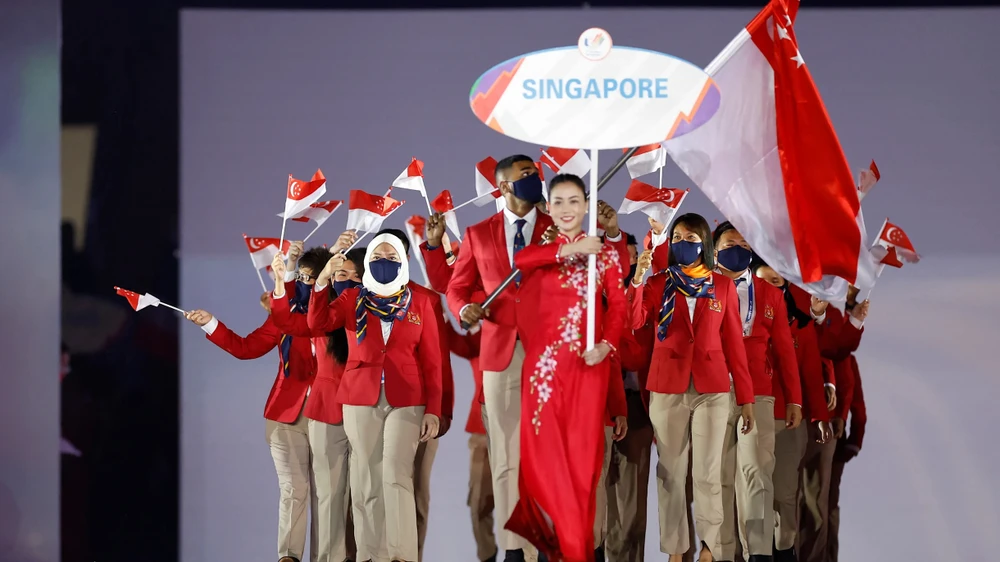 Các VĐV Singapore đã sẵn sàng cho những cuộc tranh tài tại đại hội diễn ra ở Campuchia