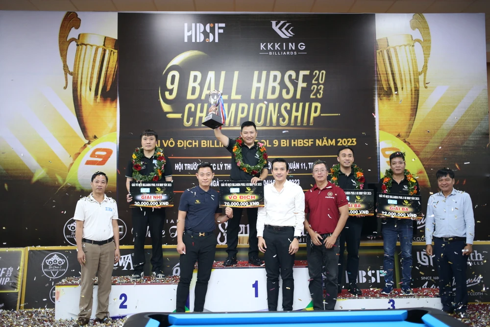 Nguyễn Phúc Long lên ngôi vô địch giải đấu pool của HBSF. Ảnh: LP