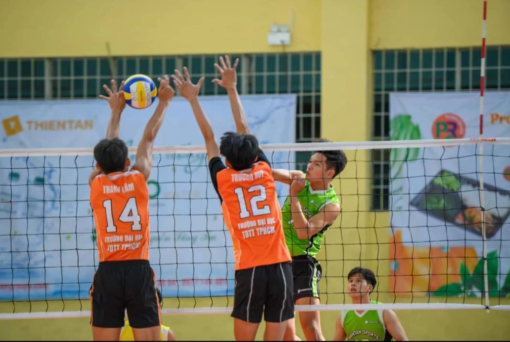 Ngày hội bóng chuyền sinh viên toàn quốc - Thiên Tân Championship được đầu tư quy mô và chất lượng. Ảnh: HỒ VŨ