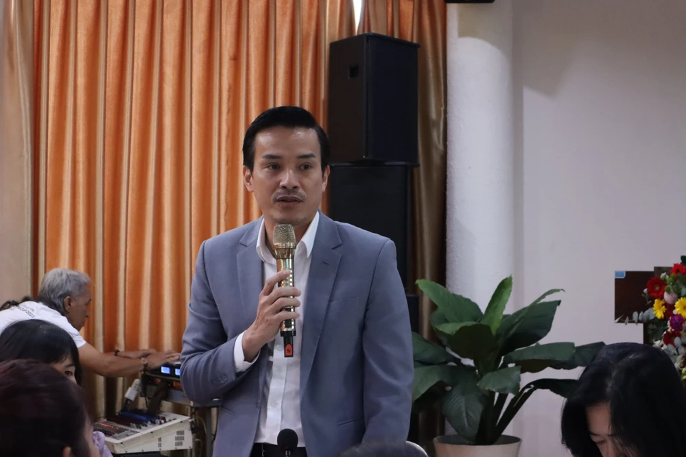 Phó Giám đốc Sở VH-TT TPHCM Nguyễn Nam Nhân chia sẻ về quá trình chuẩn bị Đại hội thể thao toàn quốc. Ảnh: THANH TÙNG 