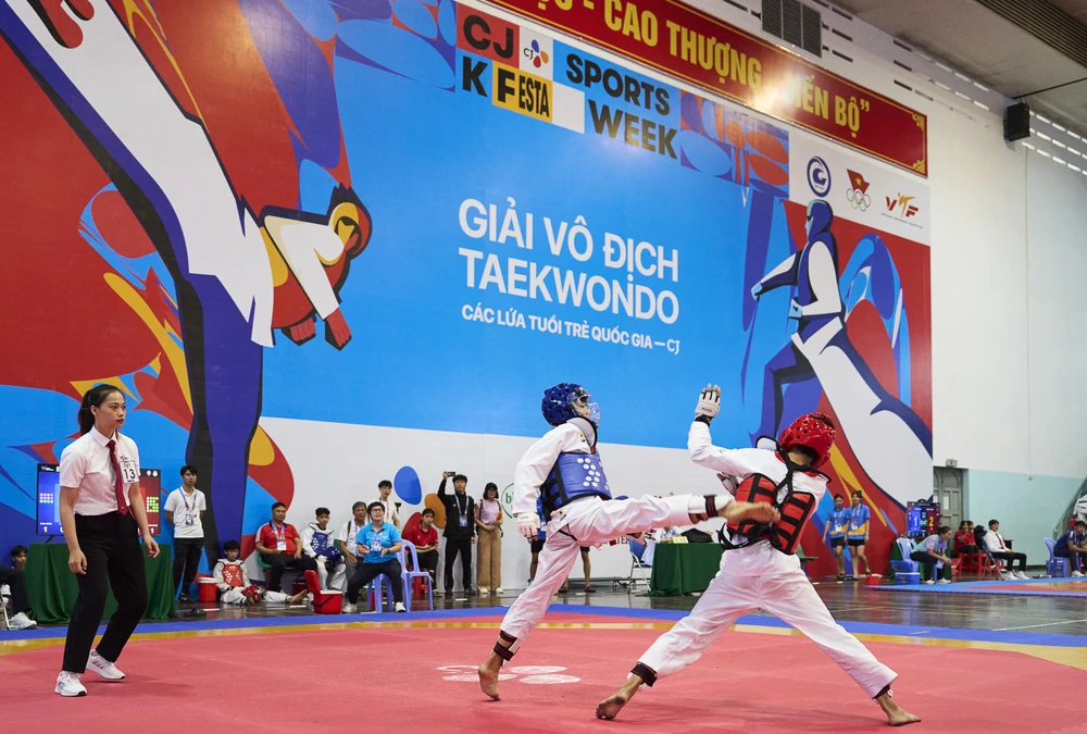 Nhiều màn tranh tài hấp dẫn tại giải Vô địch taekwondo các lứa tuổi trẻ quốc gia CJ 2024