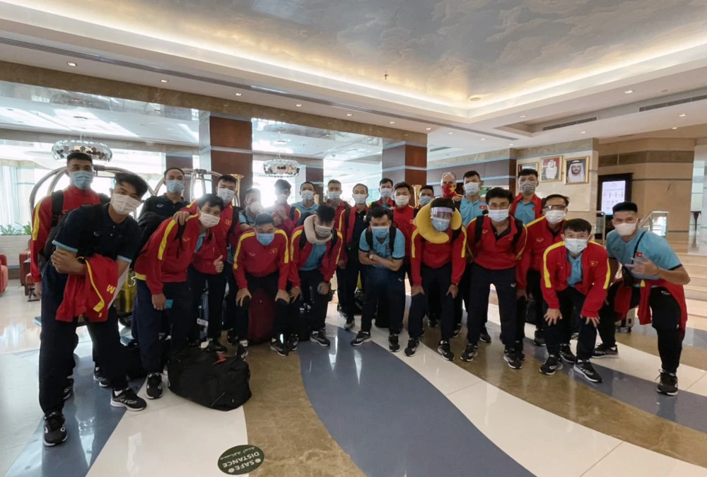 Đội tuyển futsal Việt Nam đã đặt chân đến UAE. Ảnh: ANH TRẦN