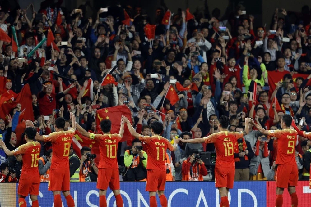 Trung Quốc phải nỗ lực rất nhiều nếu muốn giành vé tham dự World Cup 2022. Ảnh: AP