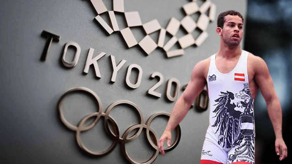 Nam đô vật người Iraq Aker Al Obaidi tại Olympic Tokyo 2020