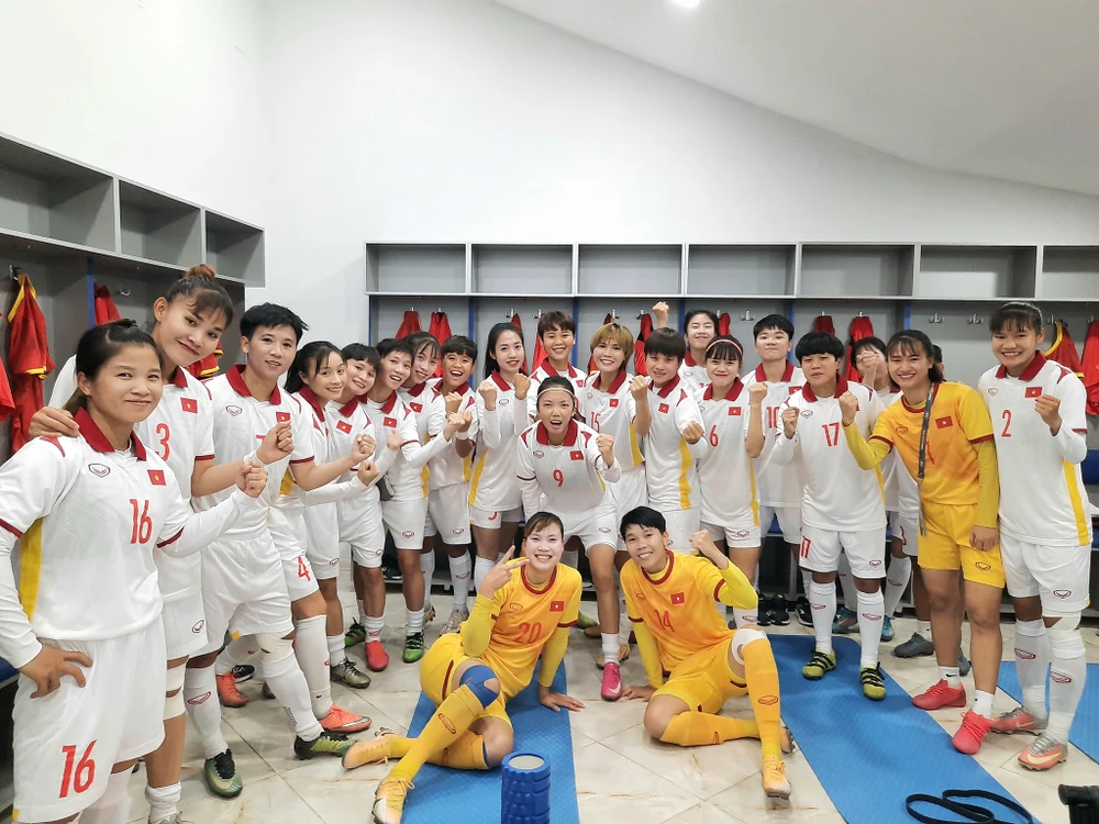 Đội tuyển nữ Việt Nam khả năng cao giành quyền tham dự VCK Giải vô địch nữ châu Á 2022. Ảnh: VFF