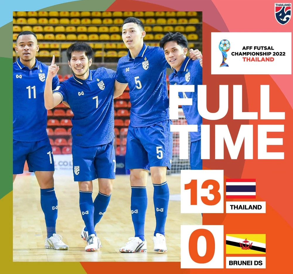 Thái Lan thắng đậm ở trận ra quân Giải futsal Đông Nam Á 2022