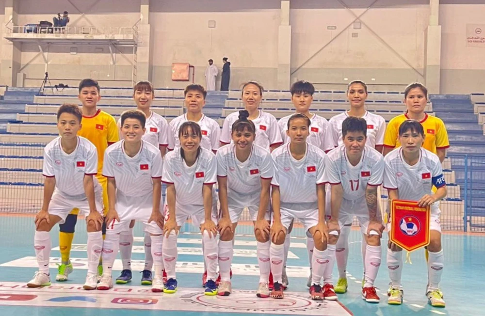 Đội tuyển nữ futsal Việt Nam có trận giao hữu quốc tế đầu tiên sau 3 năm. ẢNH: KHIẾT HUỲNH