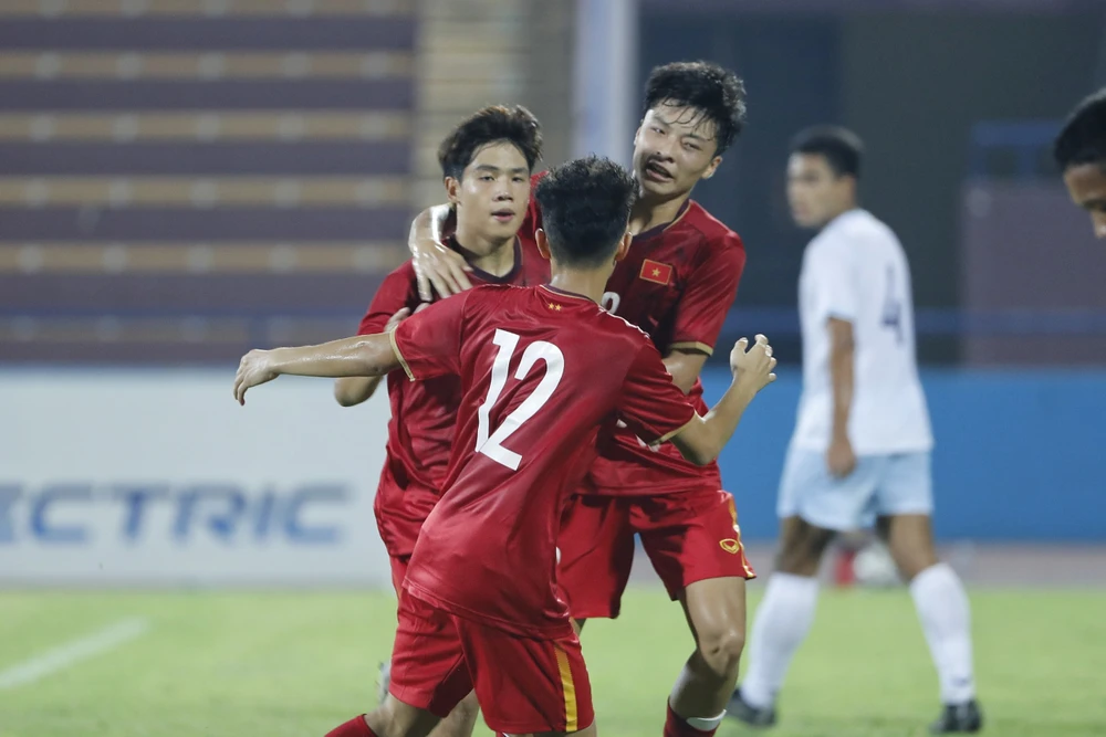 U17 Việt Nam đã giành vé dự vòng chung kết Giải U17 châu Á 2022. ẢNH: MINH HOÀNG