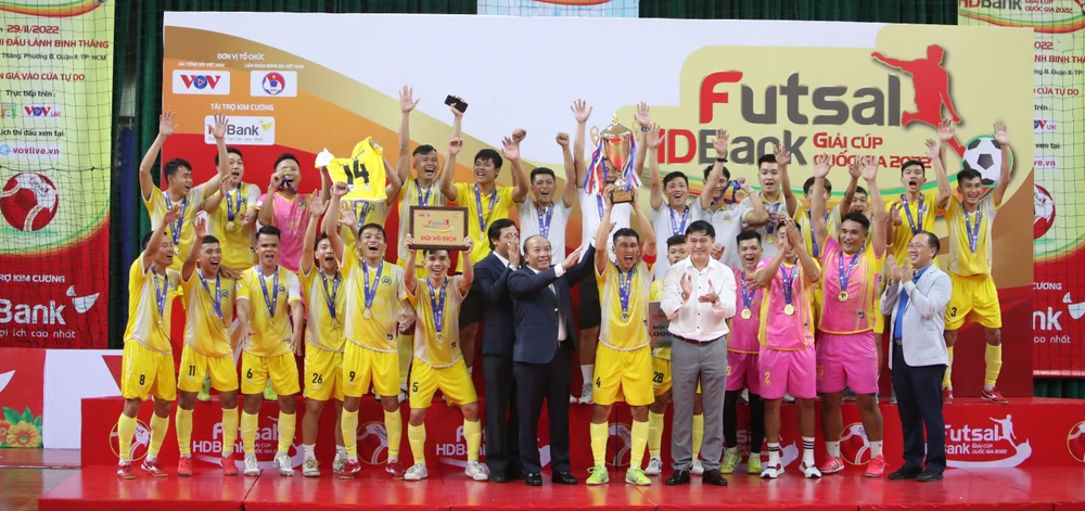 Sài Gòn FC vô địch Cúp futsal quốc gia 2022. ẢNH: ANH TRẦN