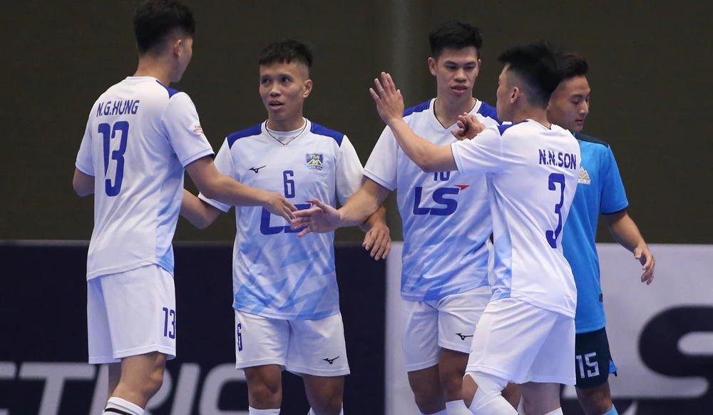 Futsal TPHCM vào chơi trận chung kết Đại hội Thể thao toàn quốc 2022. ẢNH: HOÀNG QUÂN