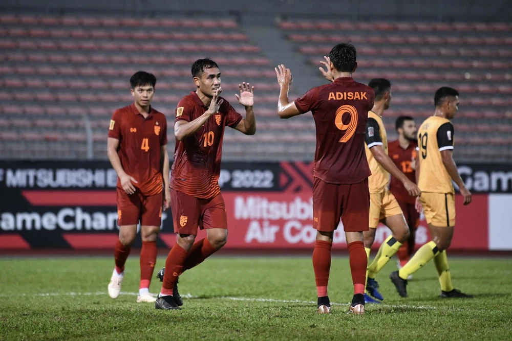 Thái Lan dễ dàng đánh bại Brunei ở trận ra quân AFF Cup 2022