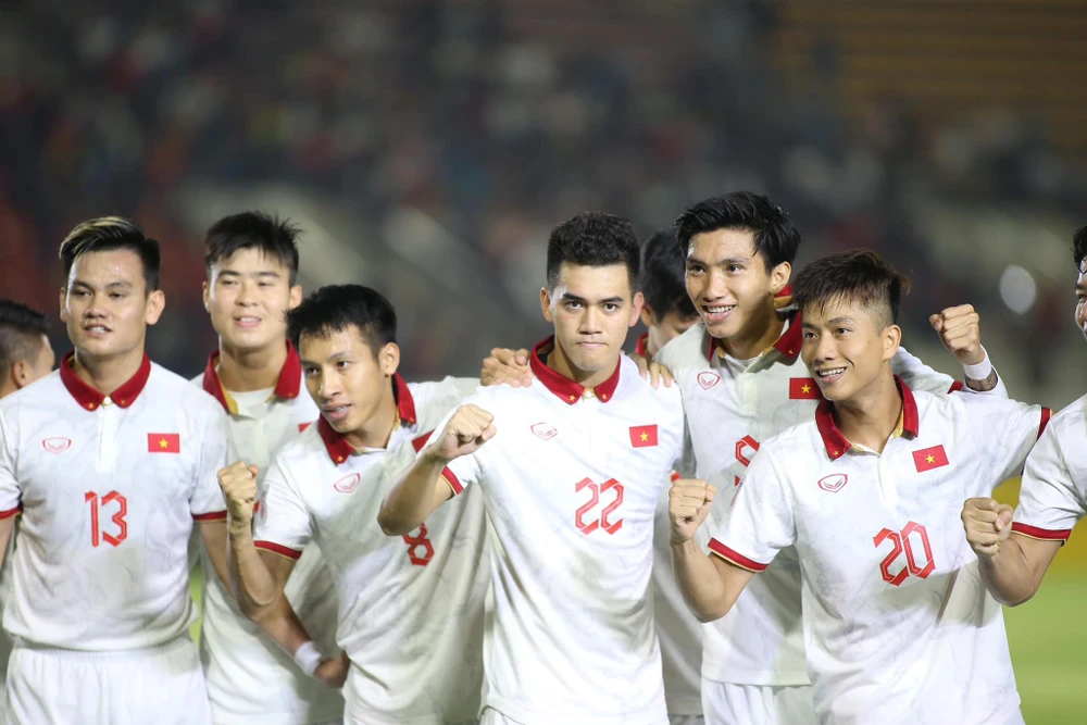 Niềm vui chiến thắng của Việt Nam ở trận ra quân AFF Cup 2022