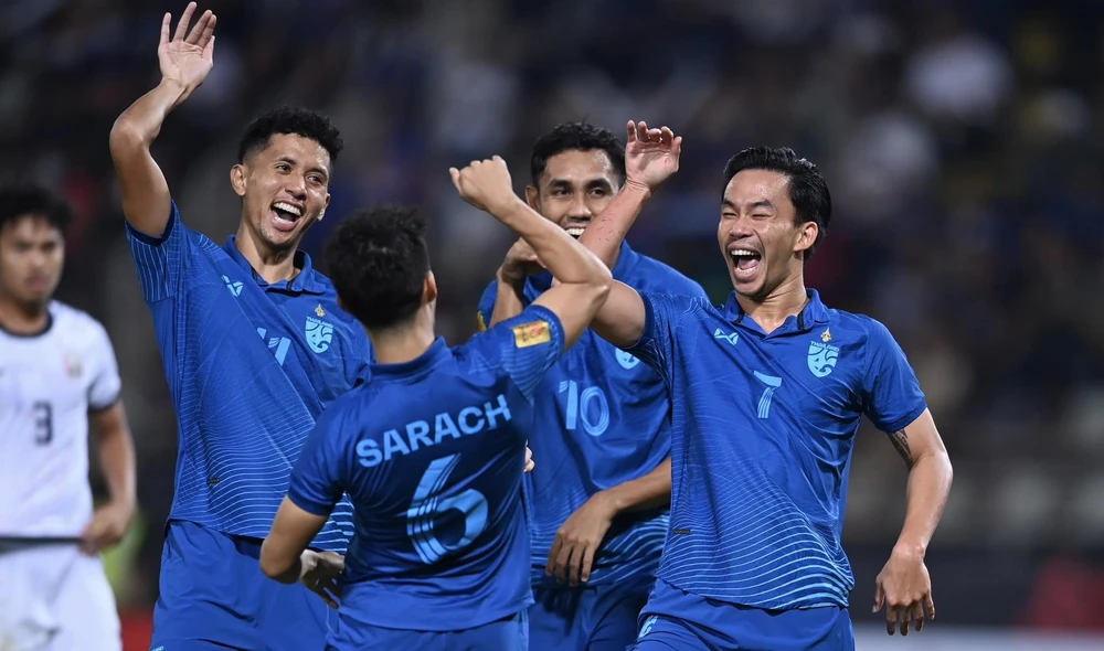 Thái Lan giành vé vào bán kết AFF Cup 2022 với tư cách đứng đầu bảng A. ẢNH: FAT