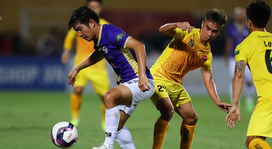 Hà Nội FC được đánh giá nhỉnh hơn Hải Phòng ở trận Siêu Cúp quốc gia 2022. ẢNH: MINH HOÀNG 