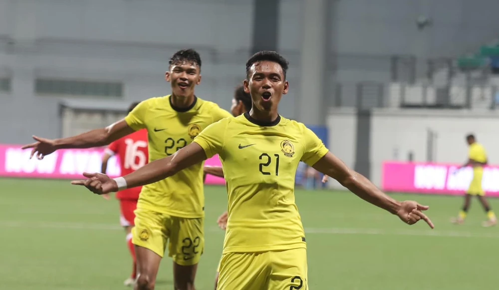 U23 Malaysia vô địch Merlion Cup 2023, giải đấu được xem là tiền SEA Games 32. ẢNH: FAM. 