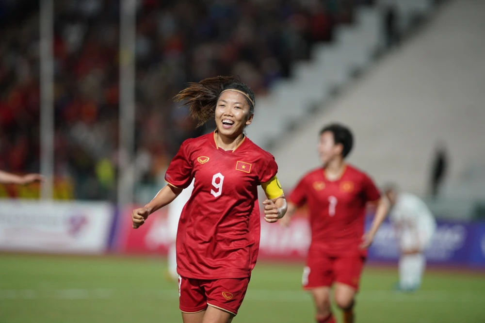 Huỳnh Như quyết tâm cùng đội tuyển nữ Việt Nam tạo ra những dấu ấn ở World Cup nữ 2023. ẢNH: DŨNG PHƯƠNG 