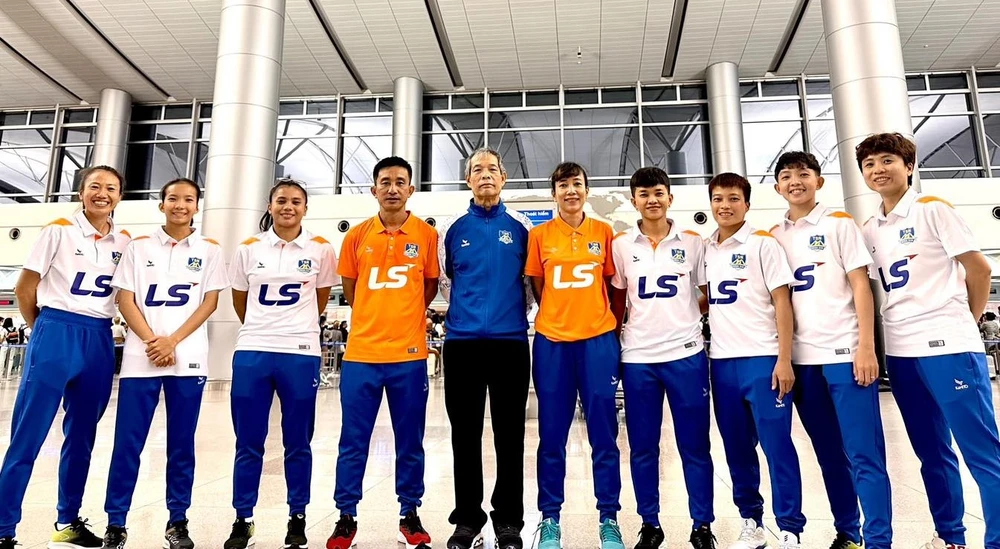 CLB futsal nữ Thái Sơn Nam TPHCM sang Nhật Bản tập huấn, để chuẩn bị cho Giải futsal nữ VĐQG 2023. ẢNH: ANH TRẦN 