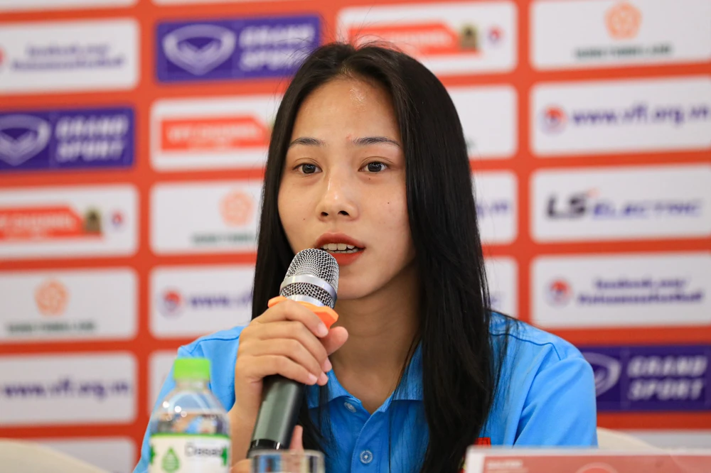 Đội trưởng Bảo Trâm của U20 nữ Việt Nam tự tin trước vòng loại thứ 2 Giải nữ U20 châu Á 2024. Ãnh: KIỀU OANH