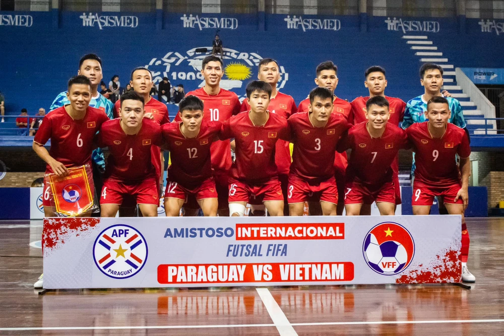 Đội tuyển futsal Việt Nam rộng cửa dự vòng chung kết Giải futsal châu Á 2024. ẢNH: ANH TRẦN 