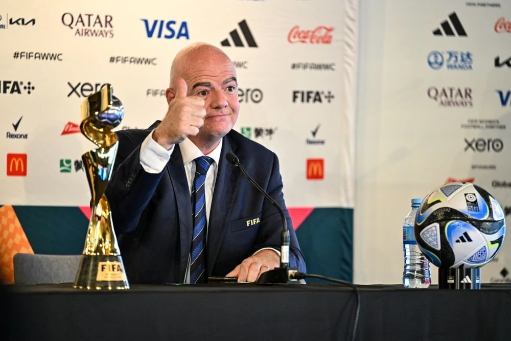 Chủ tịch FIFA Gianni Infantino vui mừng khi World Cup nữ 2023 sẽ trở thành sự kiện thể thao lớn nhất mọi thời đại dành cho phụ nữ.