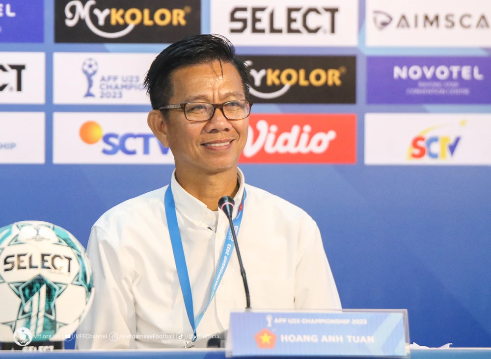 HLV Hoàng Anh Tuấn tự tin vào các học trò trước trận chung kết Giải U23 Đông Nam Á 2023. 