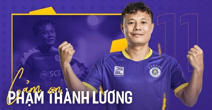 Hà Nội FC gửi lời cảm ơn đến Phạm Thành Lương. 