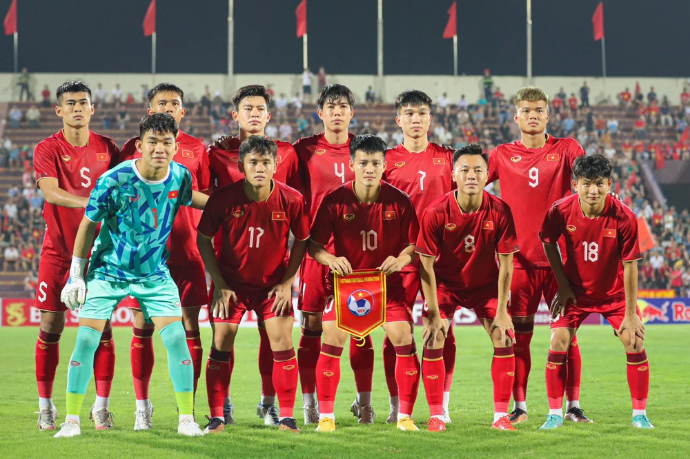 U23 Việt Nam tự tin sẽ giành được vé tham dự vòng chung kết Giải U23 châu Á 2024. ẢNH: MINH HOÀNG 