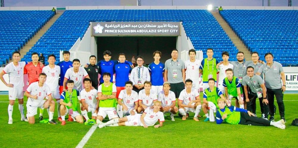 U23 Mông Cổ để lại những dấu ấn ở vòng loại Giải U23 châu Á 2024. ẢNH: MFF 