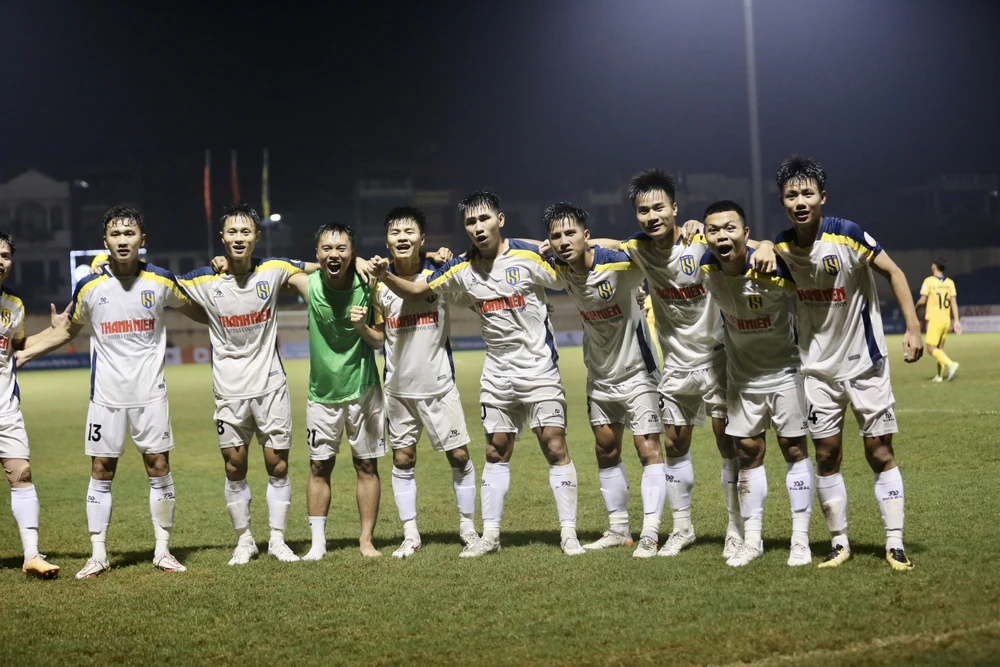 U21 SLNA vào bán kết Giải U21 quốc gia 2023 nhờ sự tỏa sáng của các tuyển thủ Olympic Việt Nam. ẢNH: KHẢ HÒA.