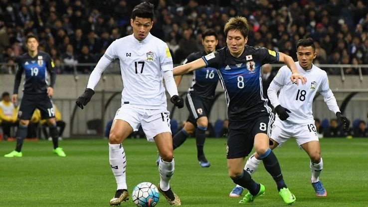 Nhật Bản và Thái Lan thi đấu giao hữu cùng nhau trước thềm Asian Cup 2023. 