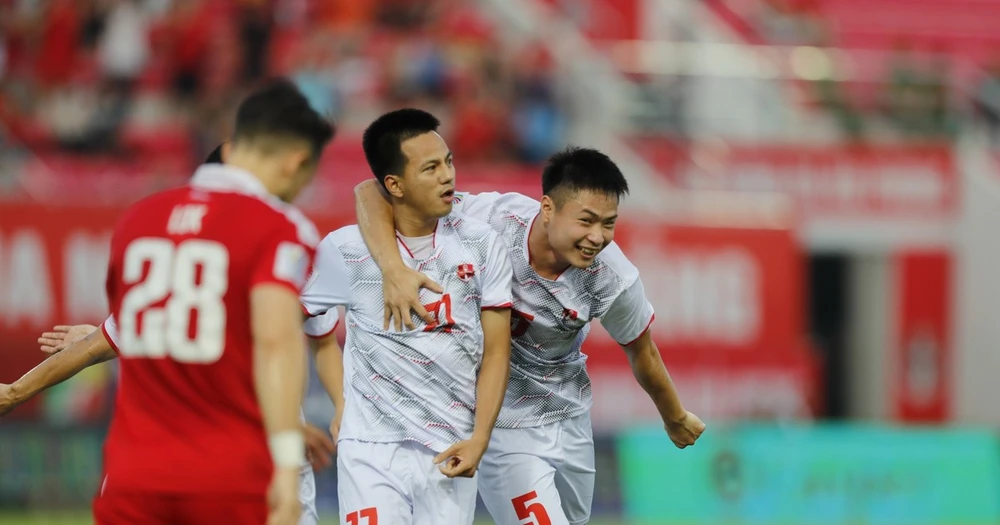 Hải Phòng đang đứng trước cơ hội vượt qua vòng bảng AFC Cup 2023-24. ẢNH: MINH HOÀNG 