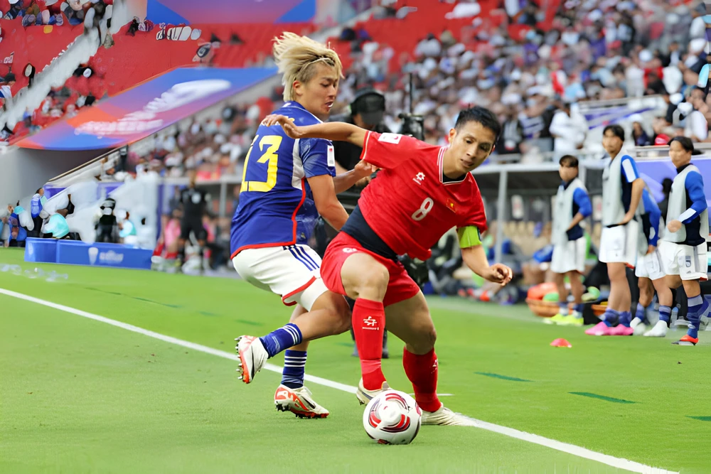 Đội tuyển Việt Nam từng gây ra nhiều khó khăn cho Nhật Bản ở trận ra quân Asian Cup 2023. 