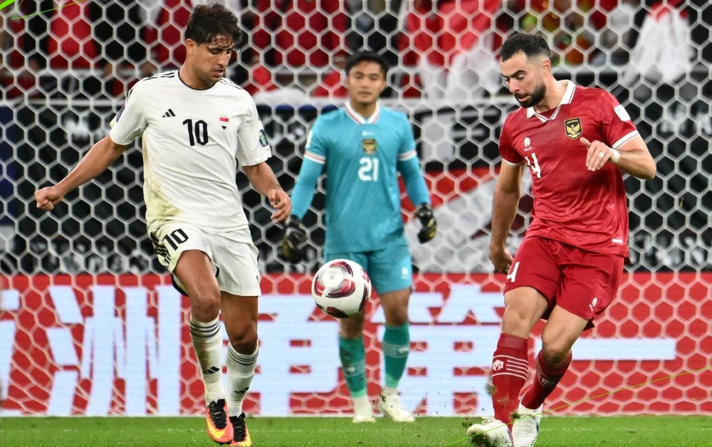 Indonesia nhận thất bại trước Iraq ở trận ra quân Asian Cup 2023. ẢNH: GETTY 