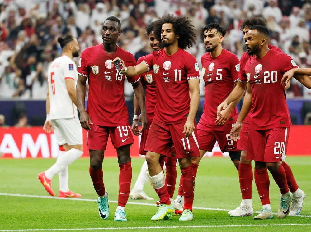 Qatar bảo vệ thành công chức vô địch Asian Cup. ẢNH: REUTERS