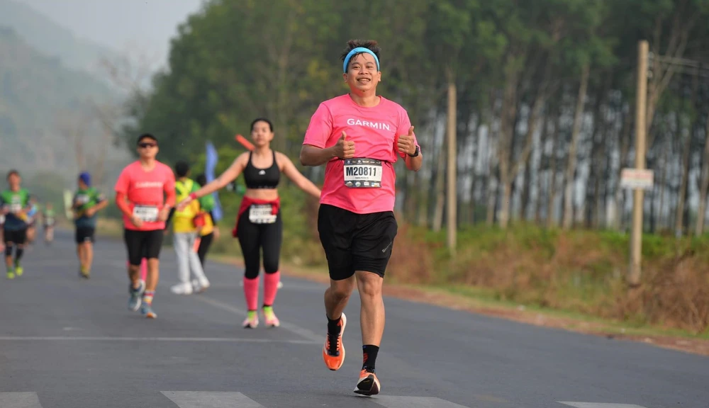 Runner Dương Hoàng Vũ tham dự cuộc thi chạy ở Tây Ninh năm 2023. ẢNH: FBNV 