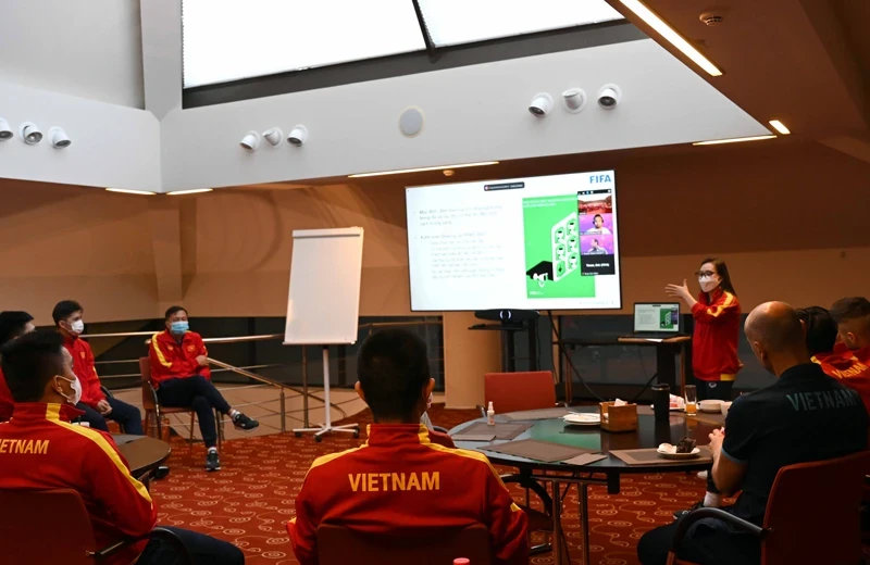 Đội tuyển futsal Việt Nam từng làm quen với công nghệ VS ở Futsal World Cup 2021. 