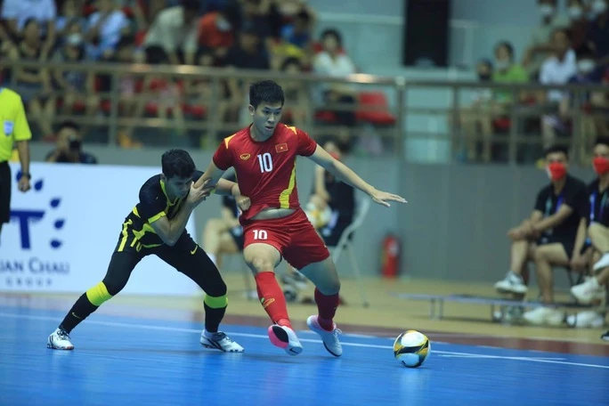 Chân sút Nguyễn Thịnh Phát từng lập hat-trick vào lưới Malaysia ở SEA Games 31 năm 2022. 