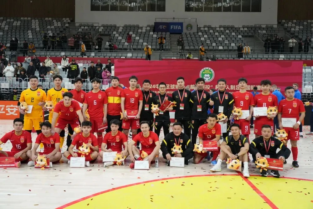 Đội tuyển futsal Trung Quốc thất bại cả 3 trận ở Giải giao hữu quốc tế hồi tháng 2. ẢNH: CFA