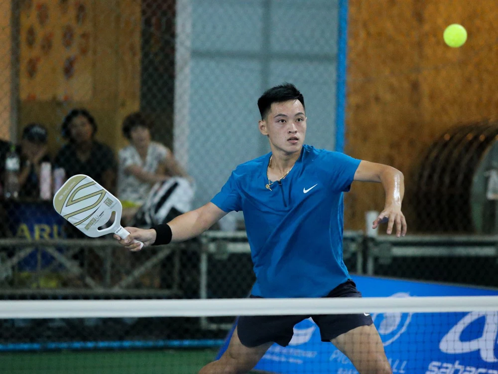 Tay vợt trẻ Trương Vinh Hiển là một trong những niềm hy vọng của Pickleball Việt Nam ở giải châu Á sắp tới. ẢNH: THANH DƯƠNG 