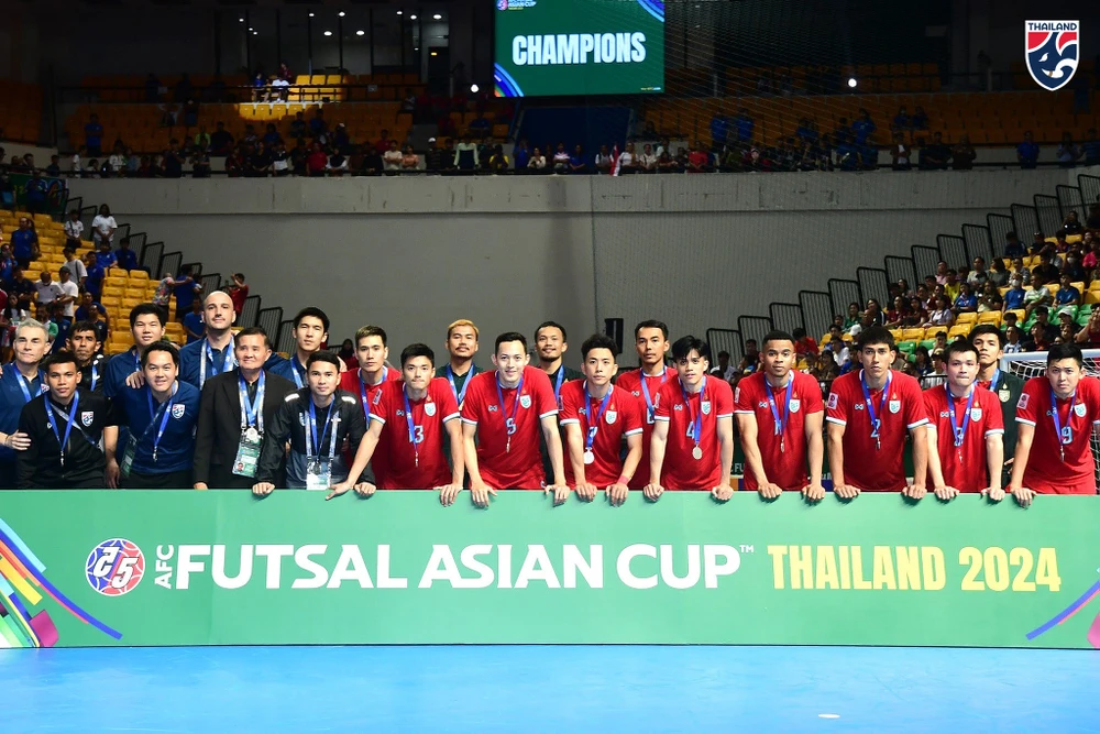 Thái Lan nằm chung bảng đấu với Brazil tại Futsal World Cup 2024. ẢNH: FAT 